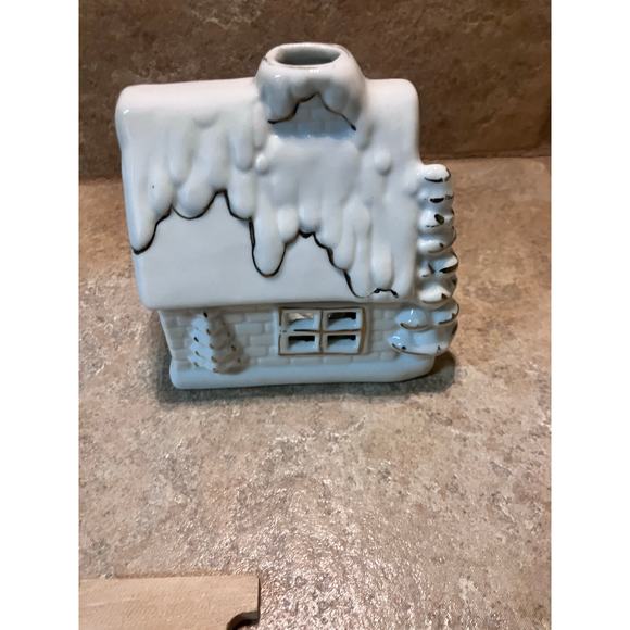 Church Collectible-Cottage Candle Holder w/ Box VINTAGE Tea Light, Christmas - Picture 5 of 10